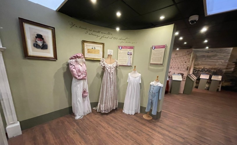 Exhibits and costumes at The Jane Austen Centre